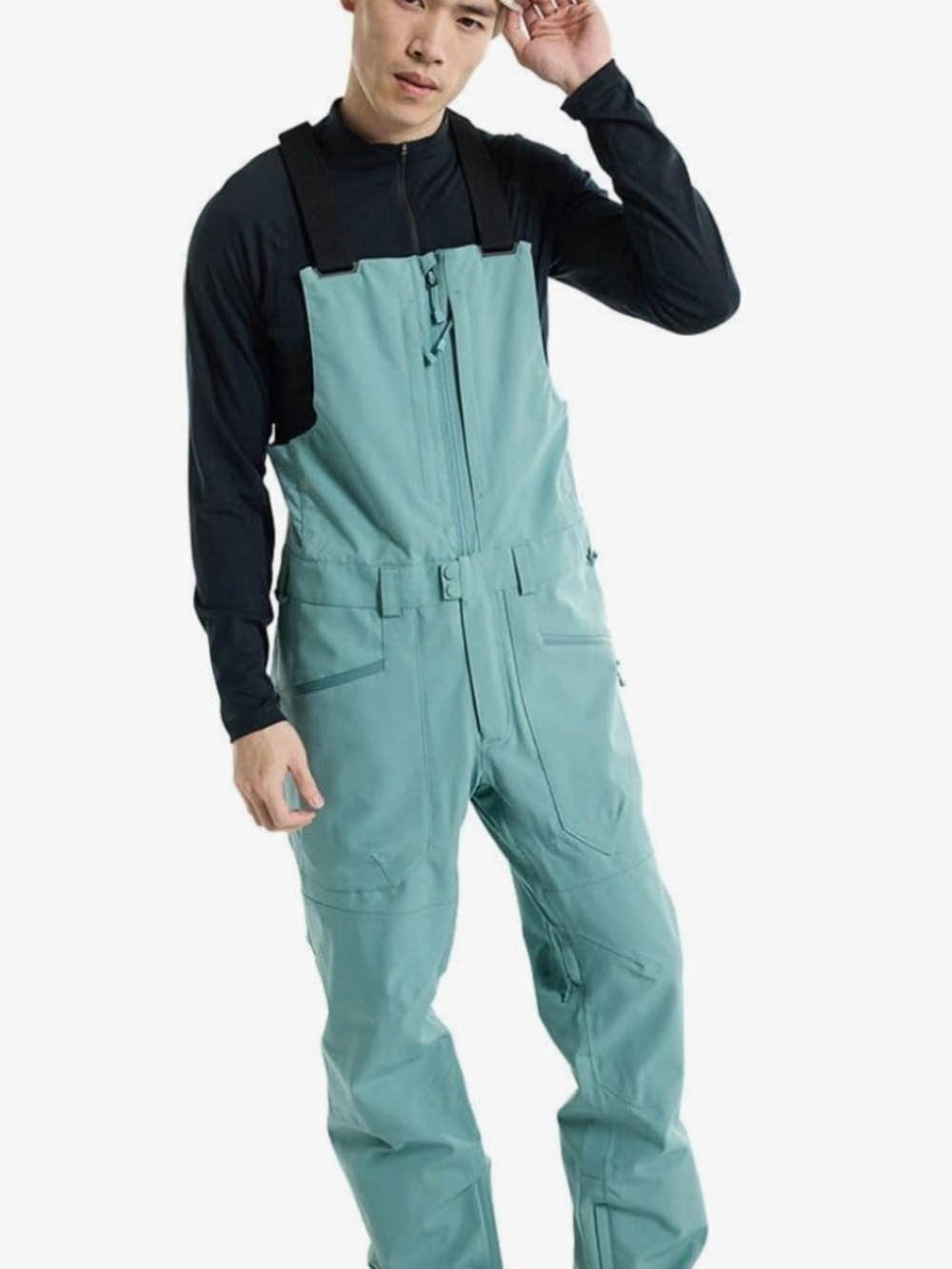 NEW Burton Mens' Reserve 2L Waterproof Snow Bib Pants (SMALL rock lichen color)